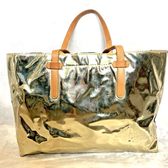 Consuela Goldie Breezy East West Tote Metallic Gold Large Shopper Bag